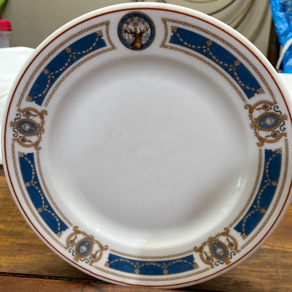 B.P.O.E. 22 Brooklyn N.Y. Lamberton China Vintage Plate - No Chips or Cracks